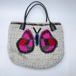 Crochet‎ Butterfly Bag Purse Knit Unique Shoulder Hobo Tote Cute Winter Luxury